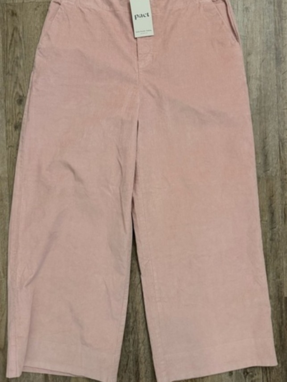 Pact Pink Wide-Leg Corduroy Pants XL